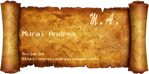 Murai Andrea névjegykártya